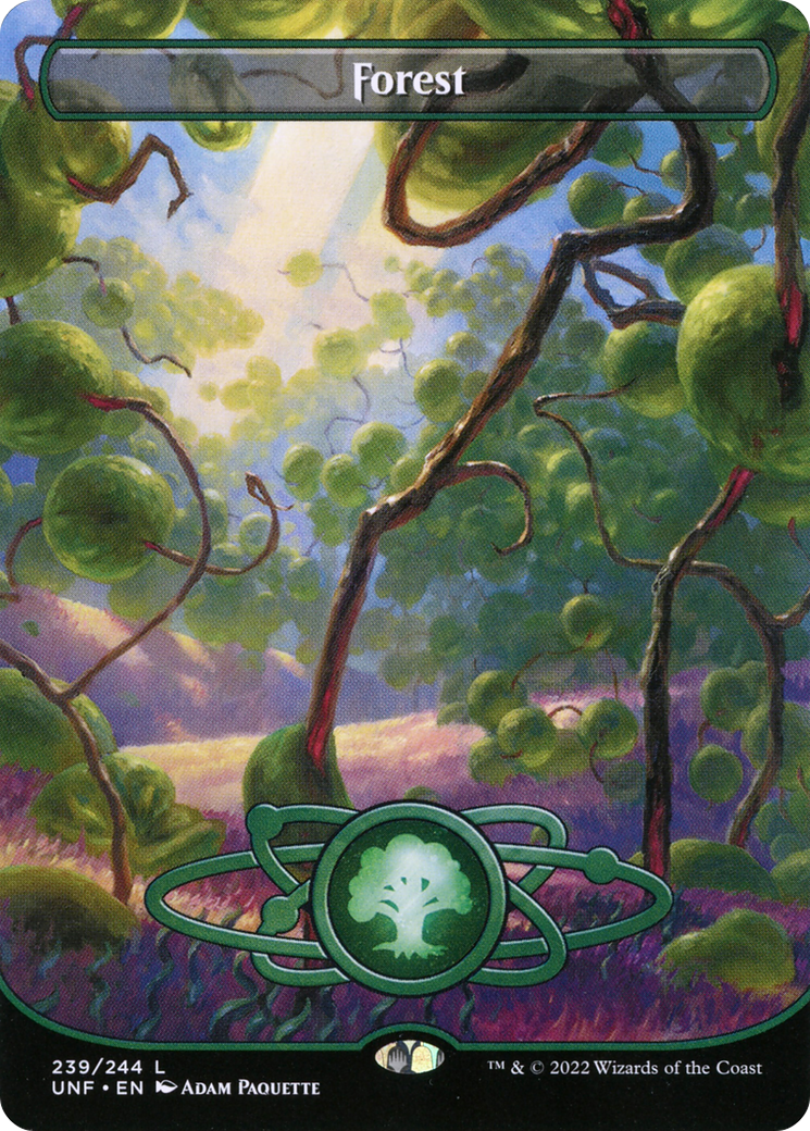 Forest (239) (UNF-239) [Unfinity] (Borderless) Foil MTG Single Wizards of the Coast