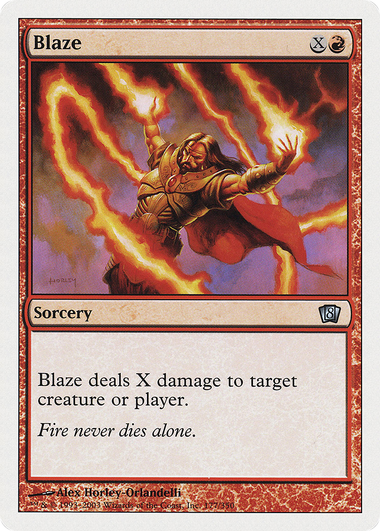 Blaze (8ED-177) [8th Edition] Foil MTG Single Wizards of the Coast