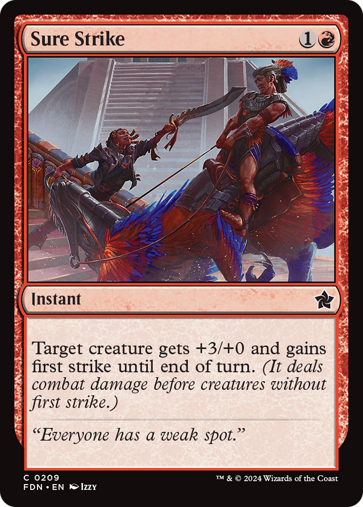 Sure Strike (FDN-209) [Foundations] Foil MTG Single Wizards of the Coast