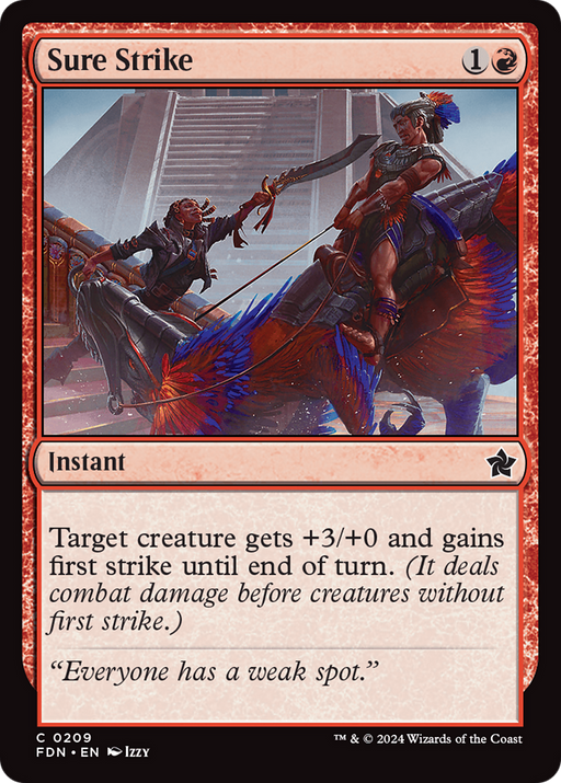 Sure Strike (FDN-209) [Foundations] Foil MTG Single Wizards of the Coast