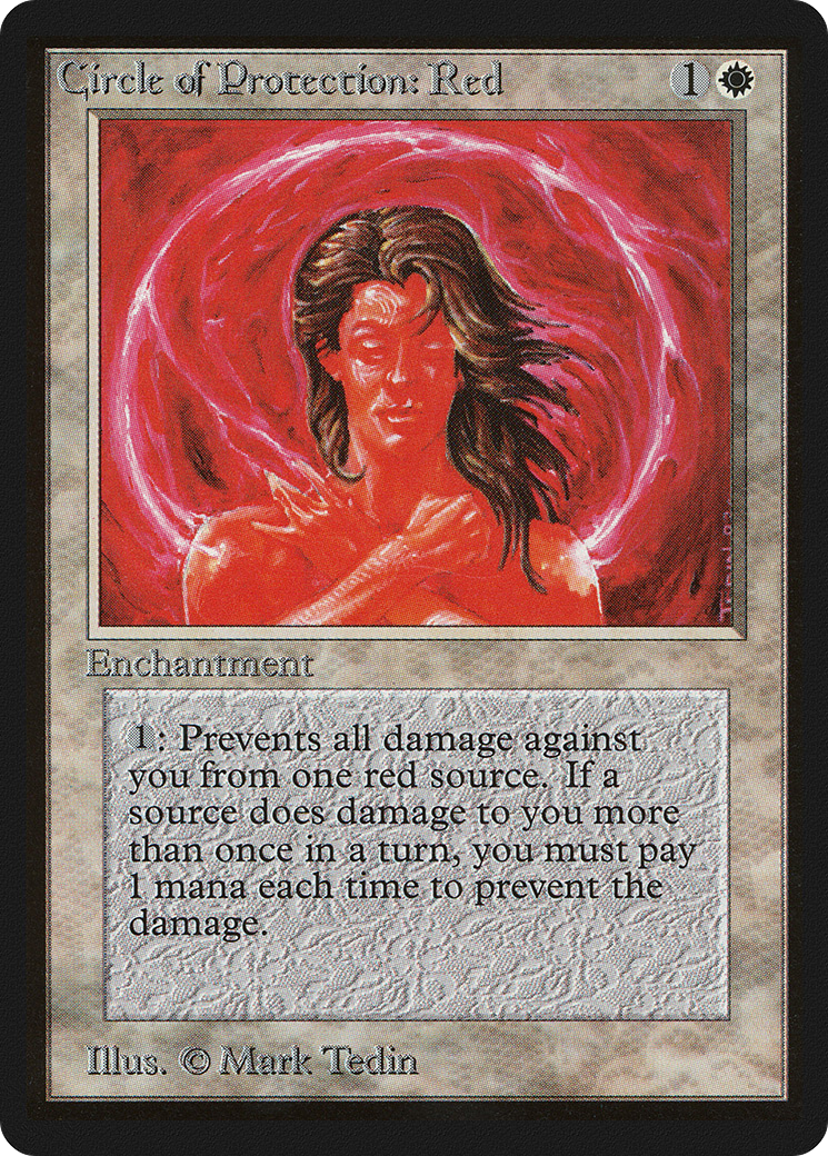 Circle of Protection: Red (LEB-) [Oldschool] Limited Edition Beta MTG Single Wizards of the Coast
