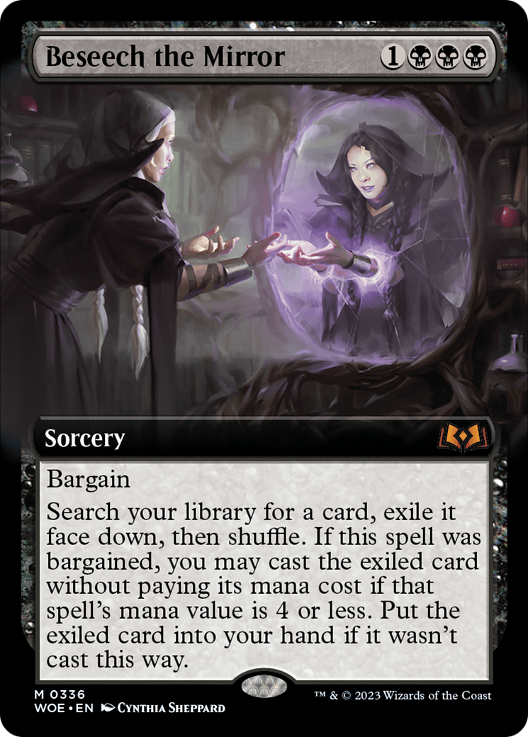 Beseech the Mirror (WOE-336) [Wilds of Eldraine] (Extended Art) Foil MTG Single Wizards of the Coast