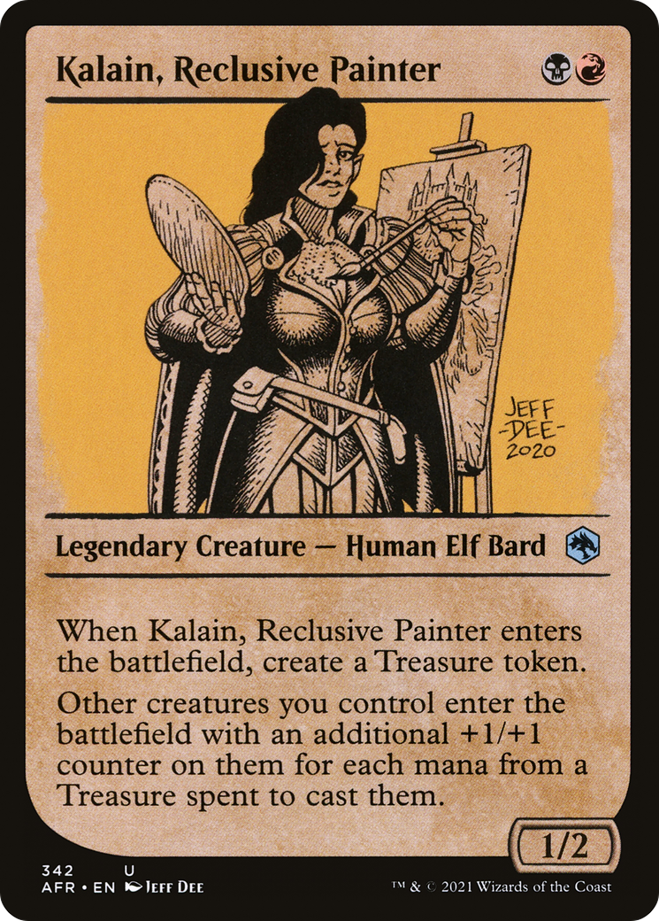 Kalain, Reclusive Painter (AFR-342) [Adventures in the Forgotten Realms] (Showcase) Foil MTG Single Wizards of the Coast