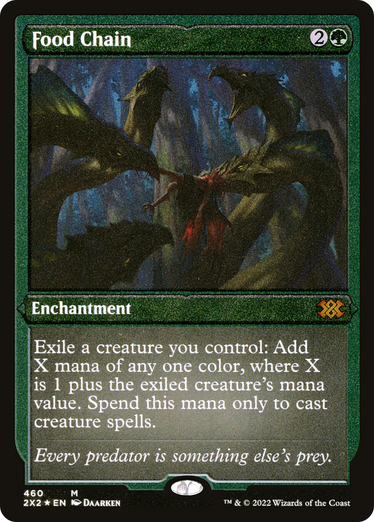 Food Chain (Foil Etched) (2X2-460) [Double Masters 2022] Foil MTG Single Wizards of the Coast