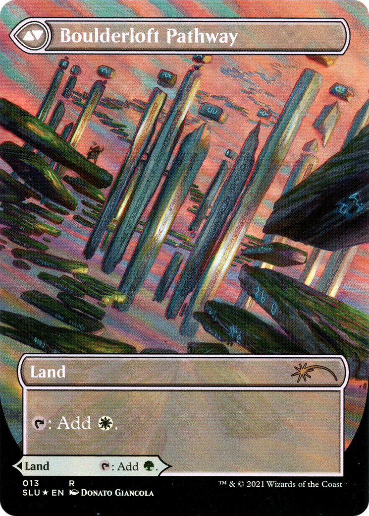 Branchloft Pathway // Boulderloft Pathway (SLU-013) [Secret Lair] Ultimate Edition (Showcase) (Borderless) Foil MTG Single Wizards of the Coast