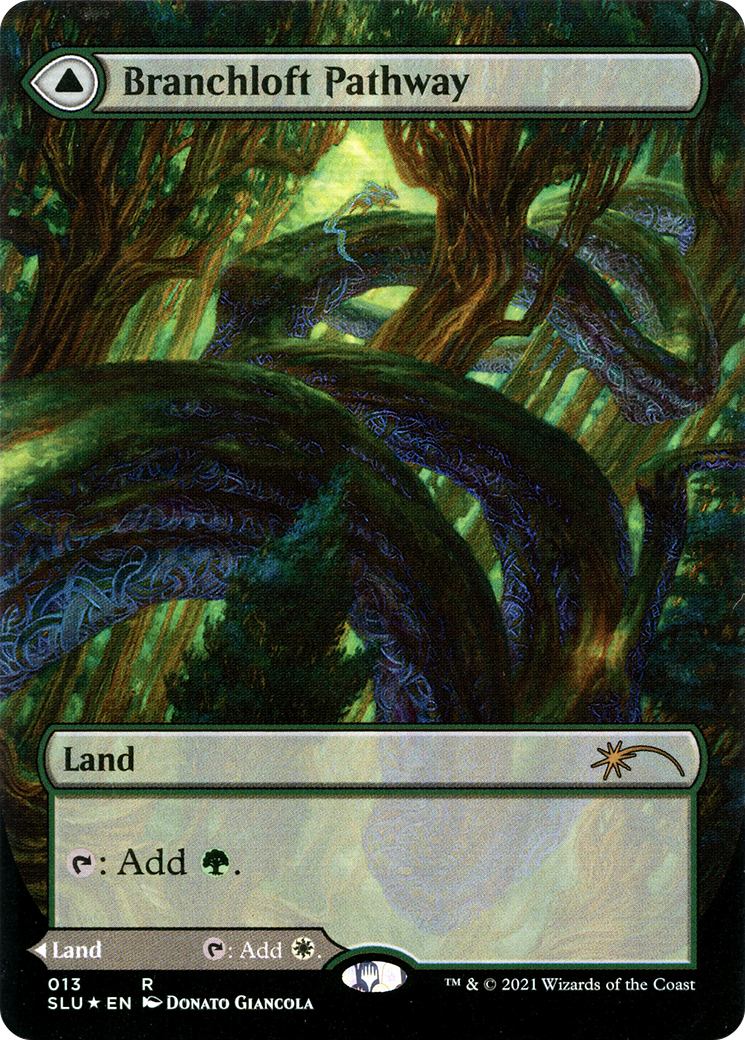 Branchloft Pathway // Boulderloft Pathway (SLU-013) [Secret Lair] Ultimate Edition (Showcase) (Borderless) Foil MTG Single Wizards of the Coast