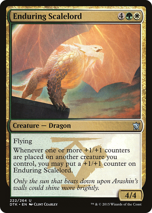 Enduring Scalelord (DTK-222) [Dragons of Tarkir] Foil MTG Single Wizards of the Coast