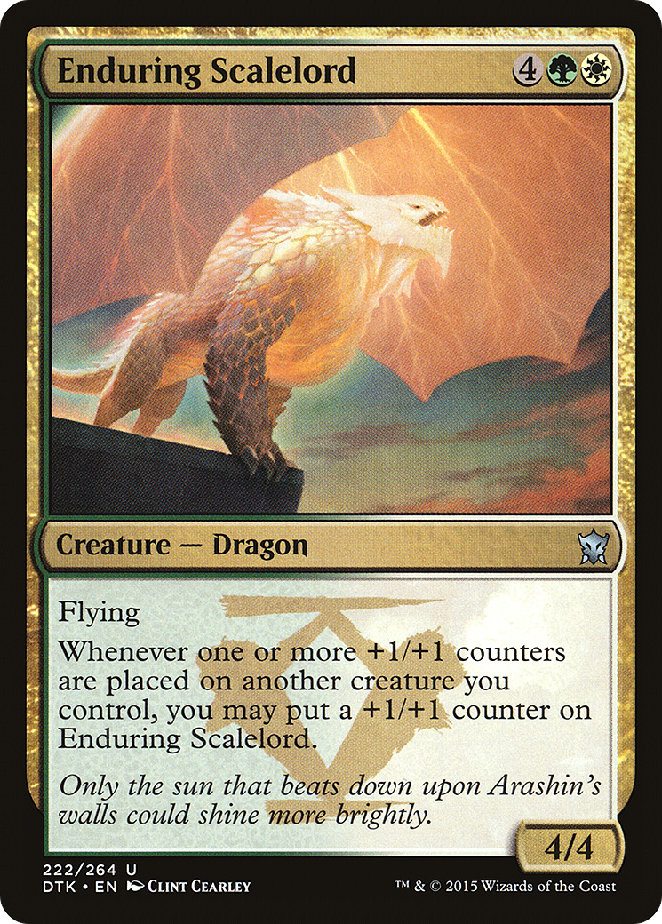 Enduring Scalelord (DTK-222) [Dragons of Tarkir] MTG Single Wizards of the Coast