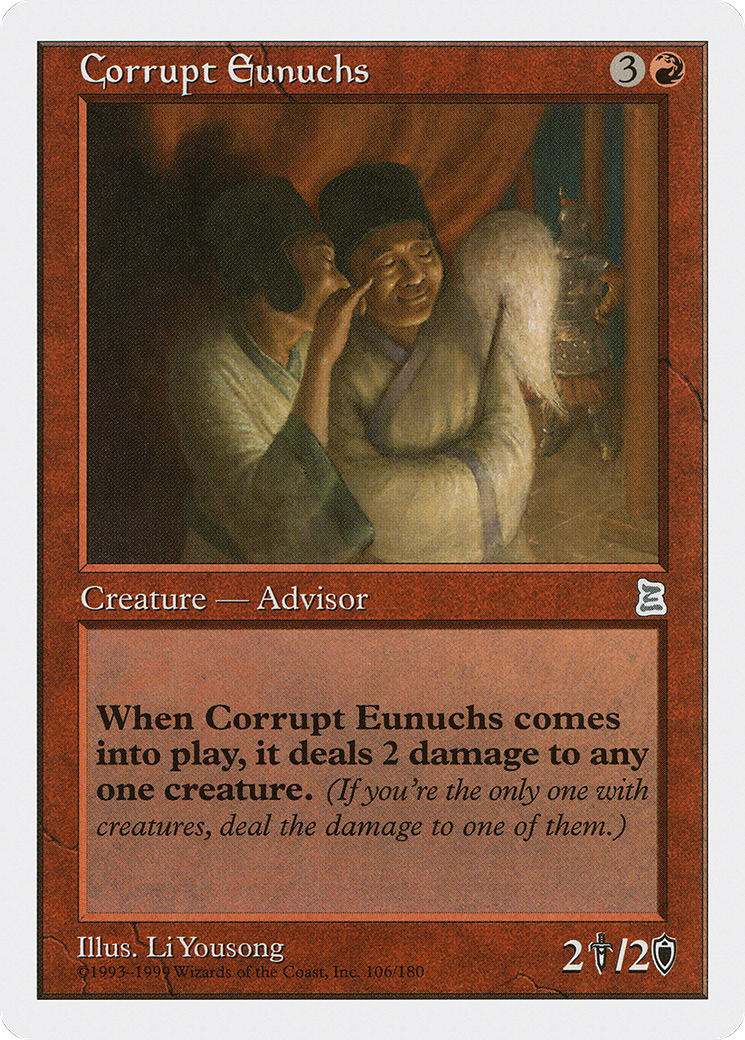 Corrupt Eunuchs (PTK-106) [Oldschool] Portal Three Kingdoms MTG Single Wizards of the Coast
