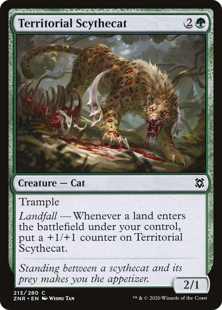 Territorial Scythecat (ZNR-213) [Zendikar Rising] MTG Single Wizards of the Coast