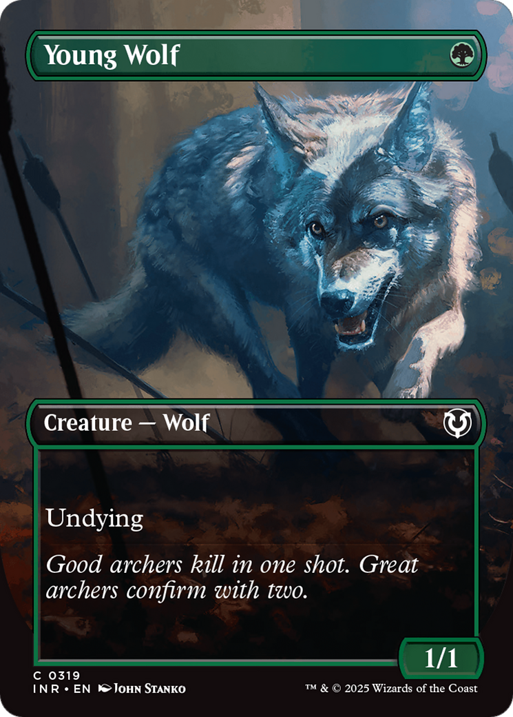 Young Wolf (INR-319) [Innistrad Remastered] (Borderless) Foil MTG Single Wizards of the Coast