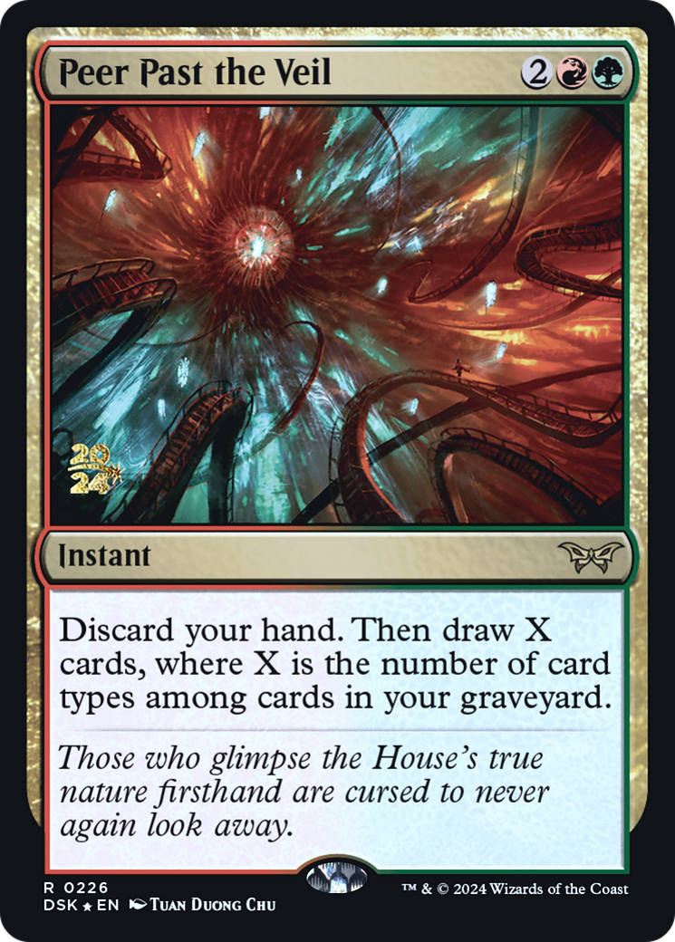 Peer Past the Veil (PRE-226) [Duskmourn: House of Horror Promos] Foil MTG Single Wizards of the Coast