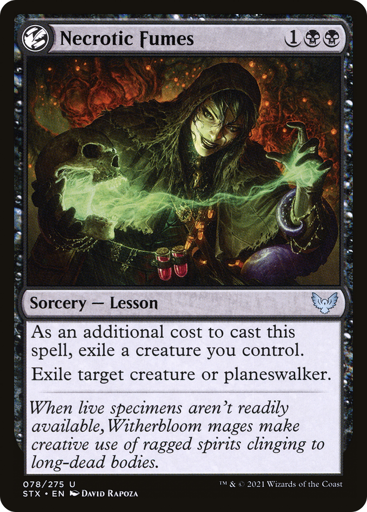 Necrotic Fumes (STX-078) [Strixhaven: School of Mages] MTG Single Wizards of the Coast