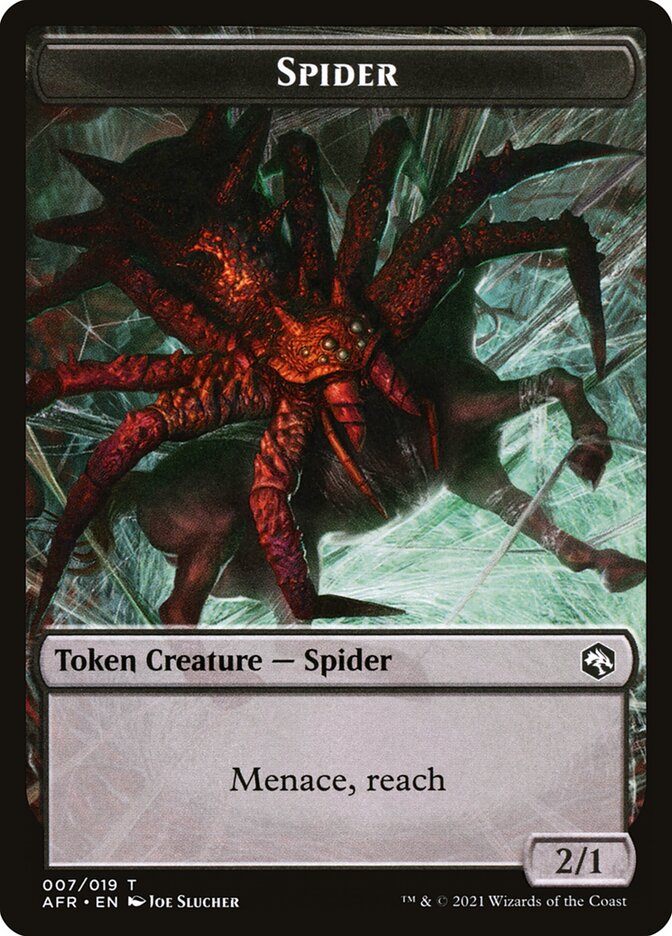 Spider // Vecna Double-Sided Token [Dungeons & Dragons: Adventures in the Forgotten Realms Tokens] MTG Single Magic: The Gathering   