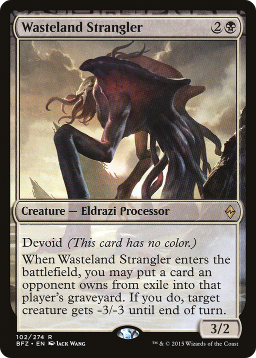 Wasteland Strangler (BFZ-102) [Battle for Zendikar] MTG Single Wizards of the Coast