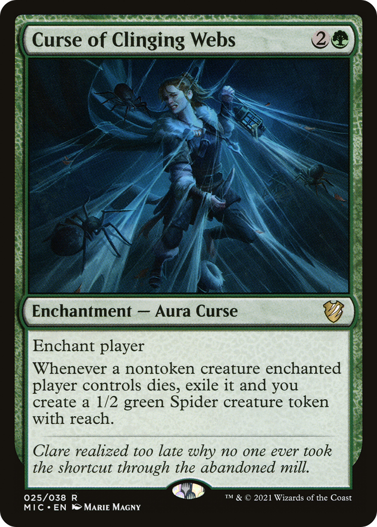 Curse of Clinging Webs (MIC-025) [Midnight Hunt Commander] MTG Single Wizards of the Coast