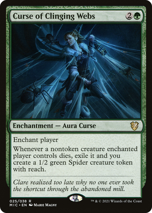 Curse of Clinging Webs (MIC-025) [Midnight Hunt Commander] MTG Single Wizards of the Coast