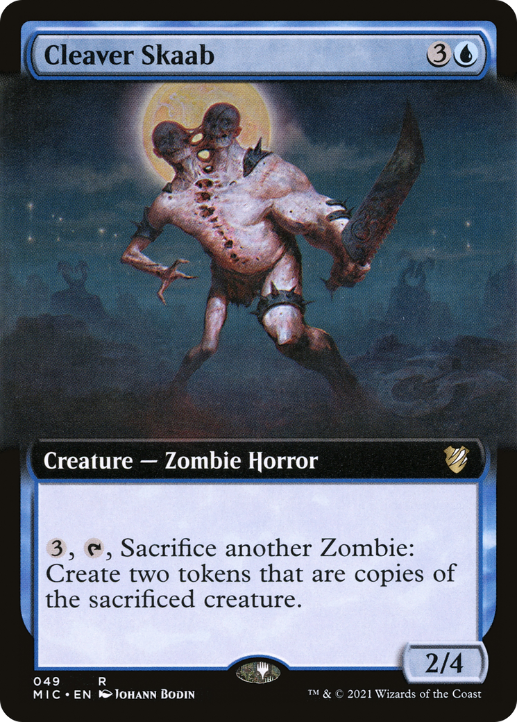 Cleaver Skaab (MIC-049) [Midnight Hunt Commander] (Extended Art) MTG Single Wizards of the Coast
