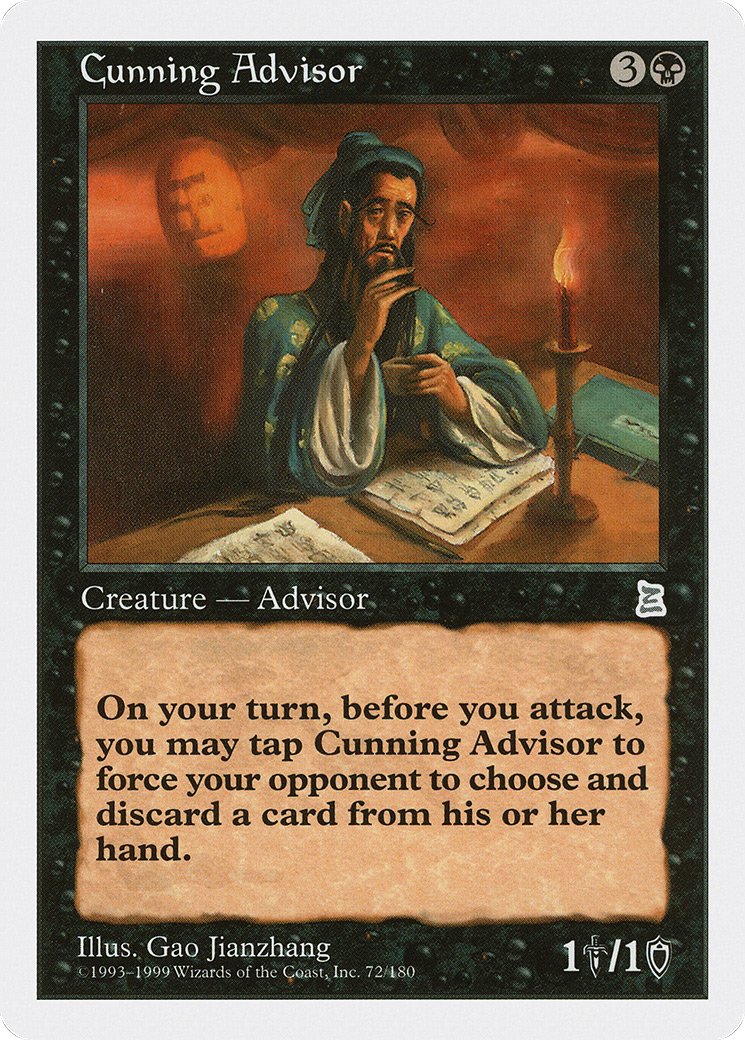 Cunning Advisor (PTK-072) [Oldschool] Portal Three Kingdoms MTG Single Wizards of the Coast
