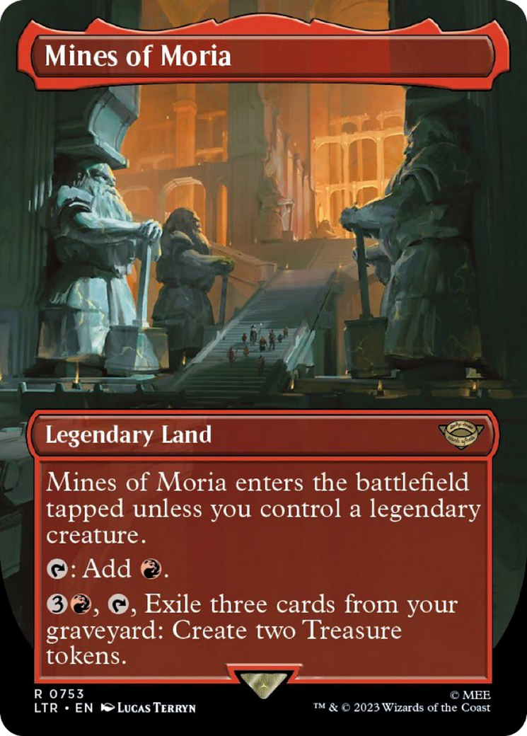 Mines of Moria (LTR-753) [The Lord of the Rings: Tales of Middle-earth] (Borderless) Foil MTG Single Wizards of the Coast
