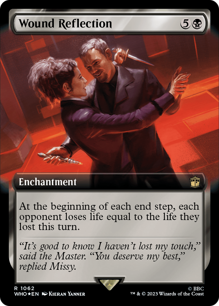 Wound Reflection (Surge Foil) (WHO-1062) [Doctor Who] (Extended Art) Foil MTG Single Wizards of the Coast