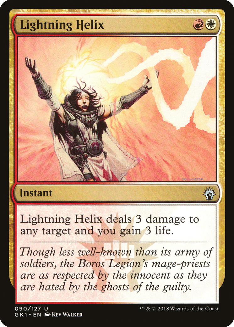 Lightning Helix (GR1-090) [Misc] GRN Guild Kit MTG Single Wizards of the Coast