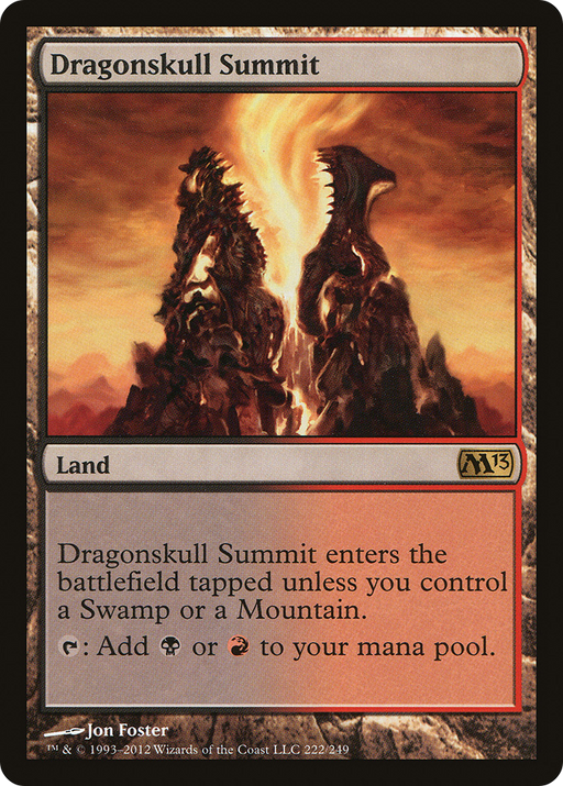 Dragonskull Summit (M13-222) [Magic 2013] MTG Single Wizards of the Coast