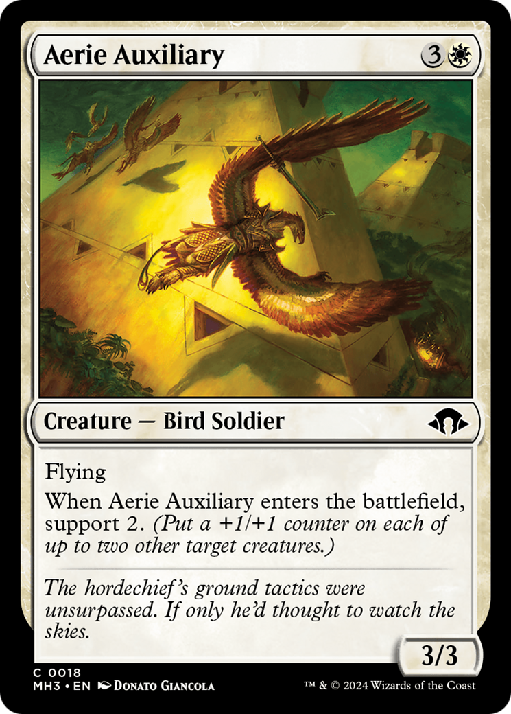 Aerie Auxiliary (MH3-018) [Modern Horizons 3] Foil MTG Single Wizards of the Coast