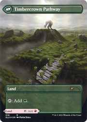 Cragcrown Pathway // Timbercrown Pathway (SLU-016) [Secret Lair] Ultimate Edition (Showcase) (Borderless) Foil MTG Single Wizards of the Coast
