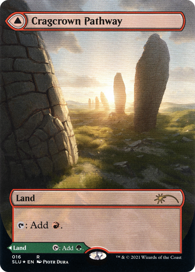 Cragcrown Pathway // Timbercrown Pathway (SLU-016) [Secret Lair] Ultimate Edition (Showcase) (Borderless) Foil MTG Single Wizards of the Coast