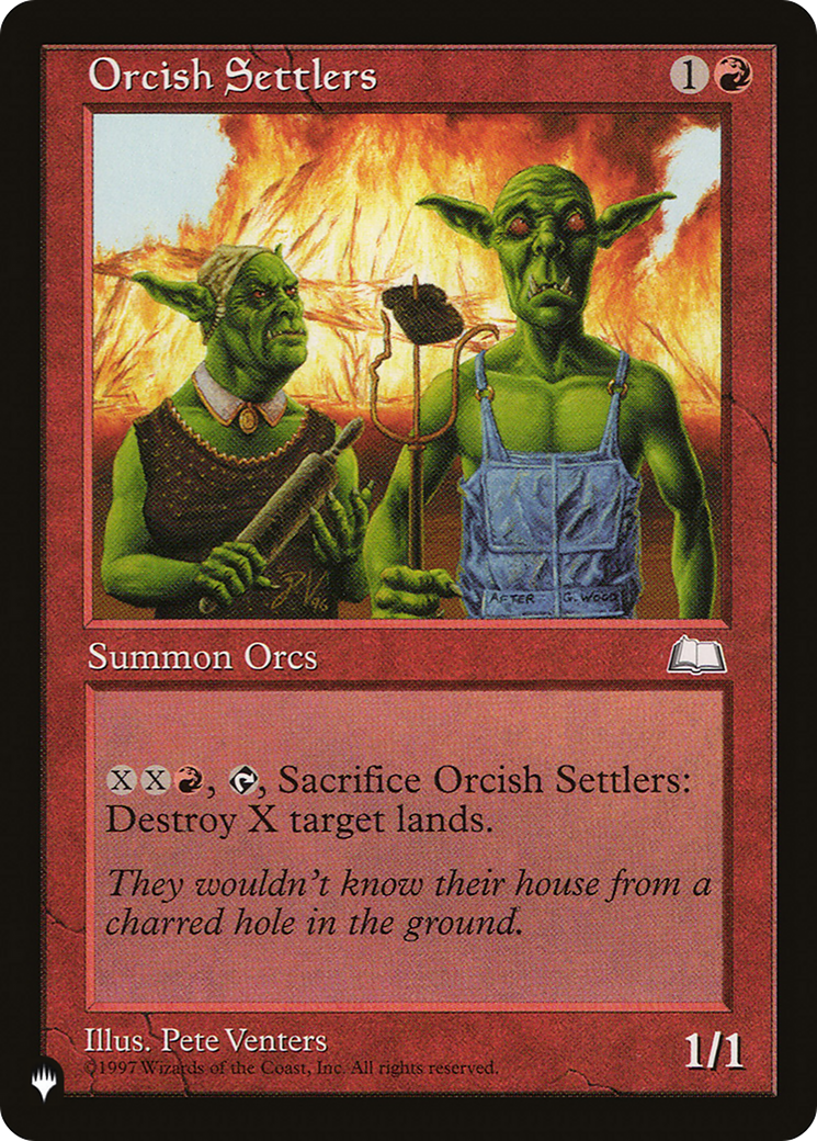 Orcish Settlers (LIST-WTH-112) [Mystery Booster] The List MTG Single Wizards of the Coast