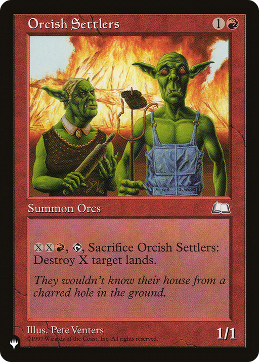 Orcish Settlers (LIST-WTH-112) [Mystery Booster] The List MTG Single Wizards of the Coast