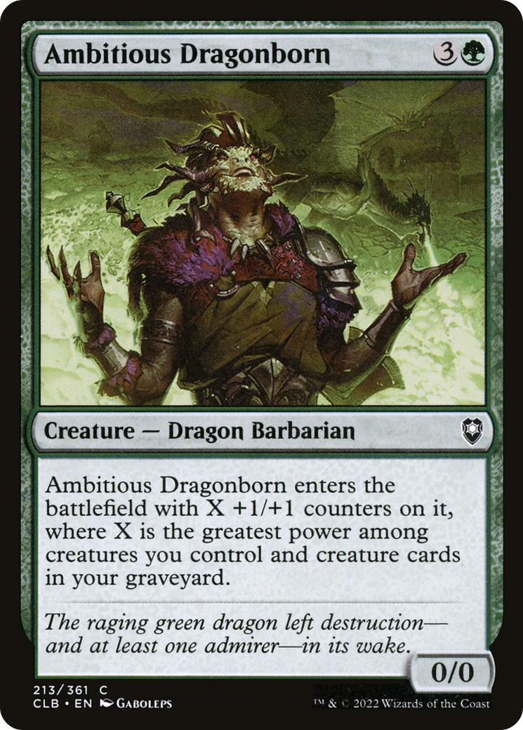 Ambitious Dragonborn (CLB-213) [Commander Legends: Battle for Baldur's Gate] Foil MTG Single Wizards of the Coast