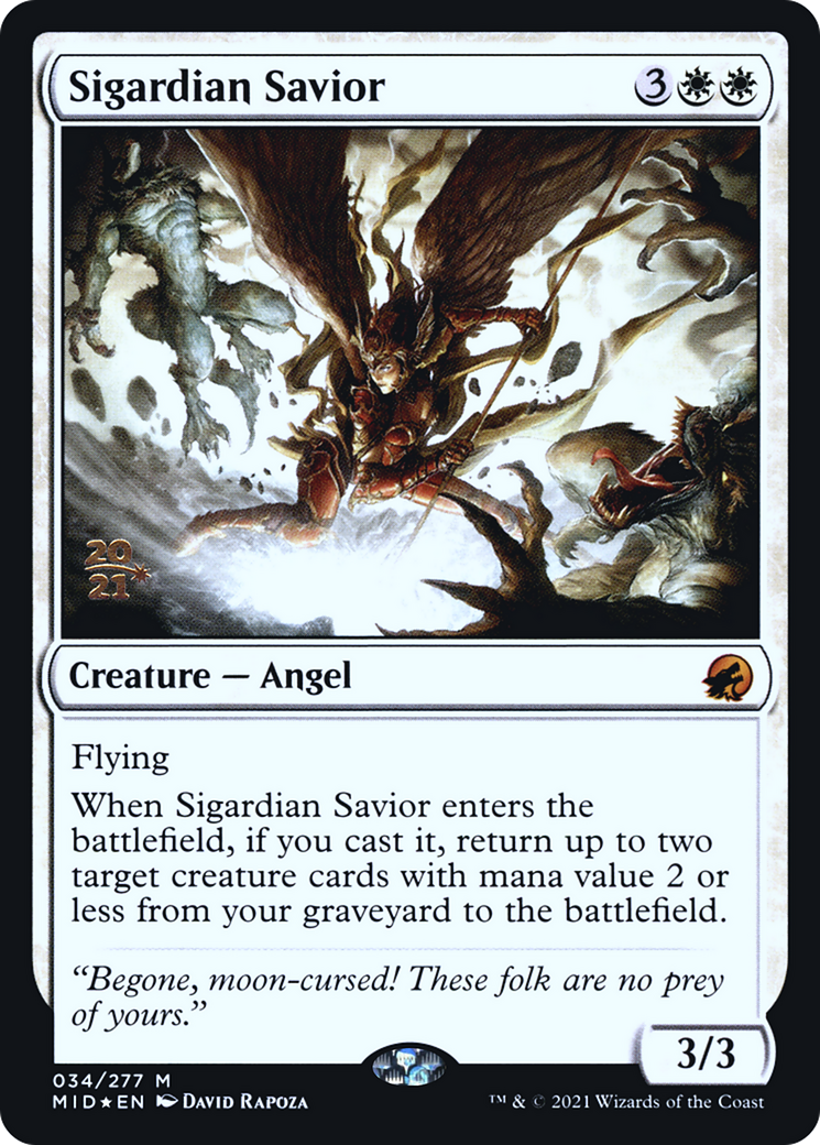 Sigardian Savior (PRE-034) [Innistrad: Midnight Hunt Promos] Foil MTG Single Wizards of the Coast