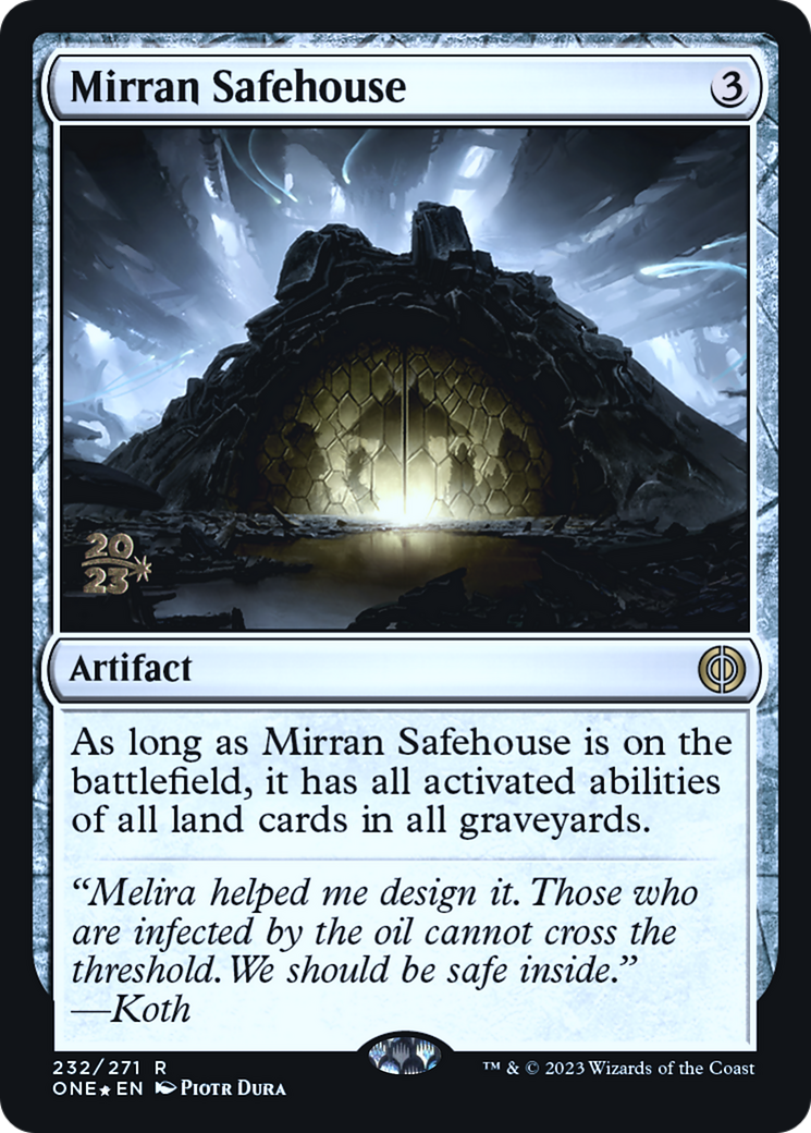 Mirran Safehouse (PRE-232) [Phyrexia: All Will Be One Promos] Foil MTG Single Wizards of the Coast