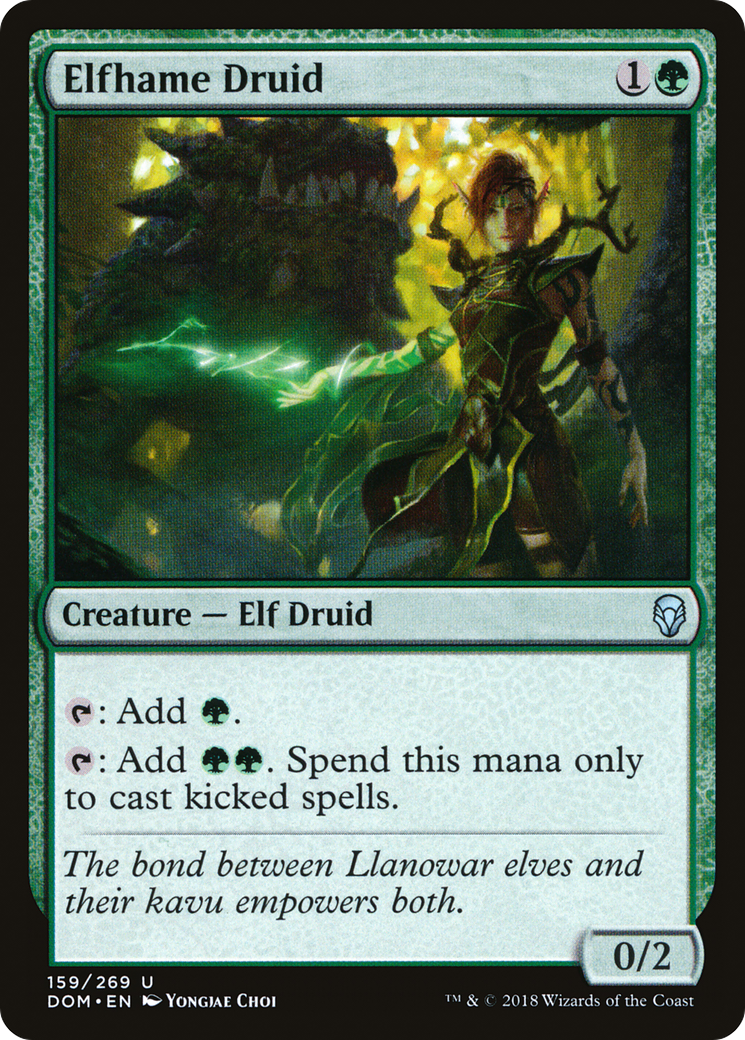 Elfhame Druid (DOM-159) [Dominaria] MTG Single Wizards of the Coast