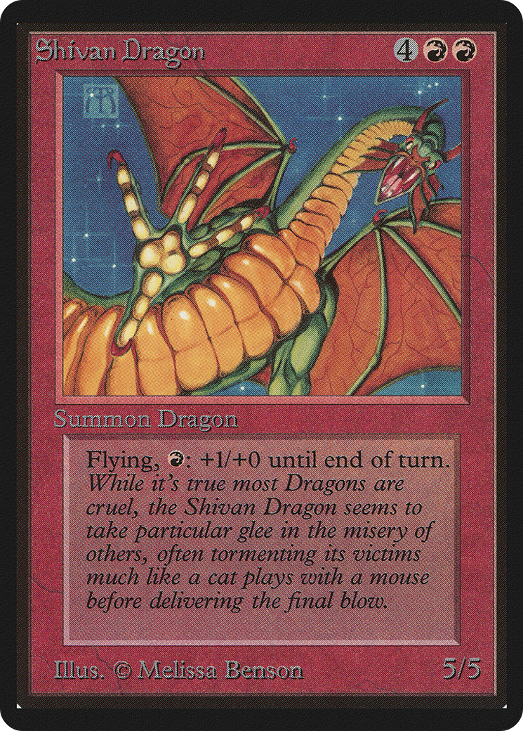 Shivan Dragon (LEB-) [Oldschool] Limited Edition Beta MTG Single Wizards of the Coast