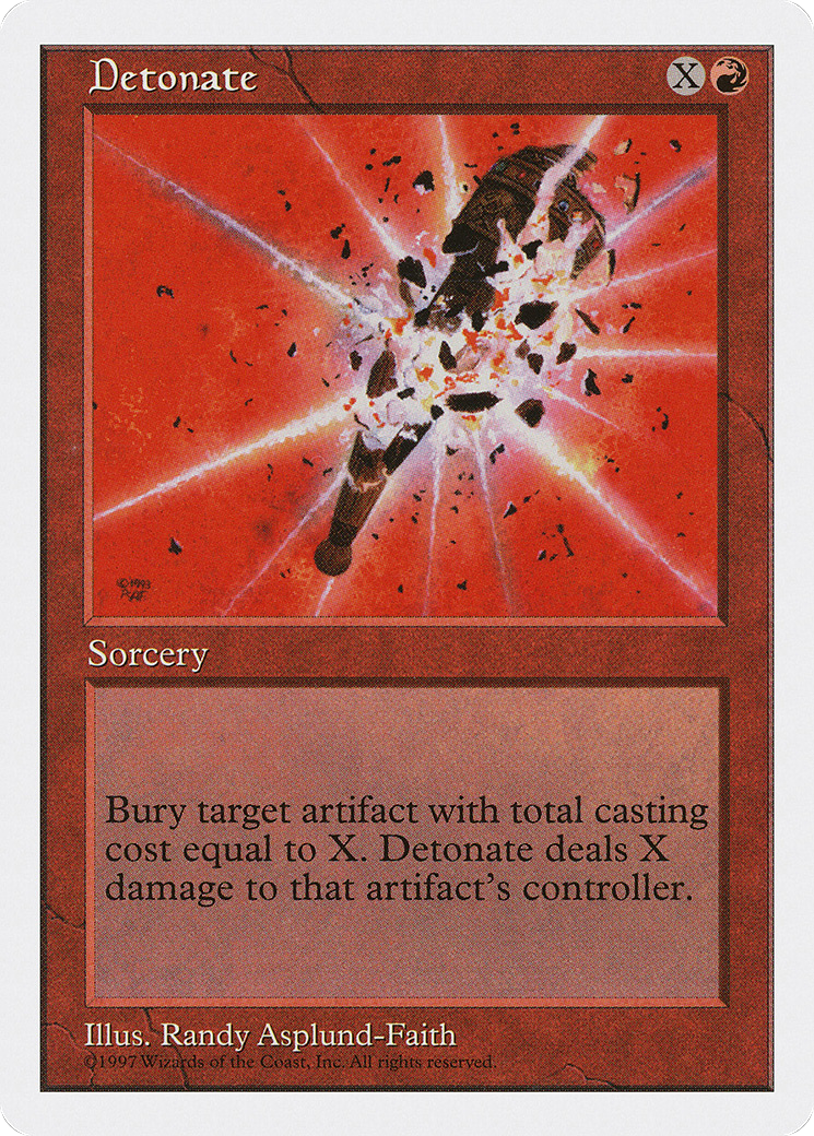 Detonate (5ED-218) [Fifth Edition] MTG Single Wizards of the Coast