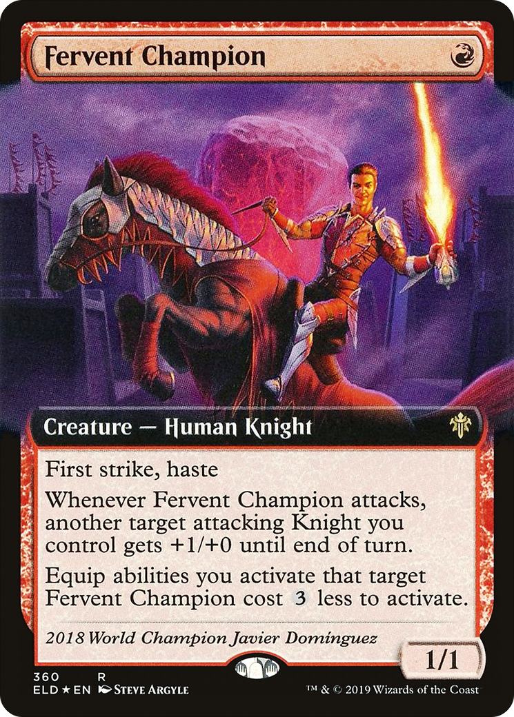 Fervent Champion (ELD-360) [Throne of Eldraine] (Extended Art) Foil MTG Single Wizards of the Coast