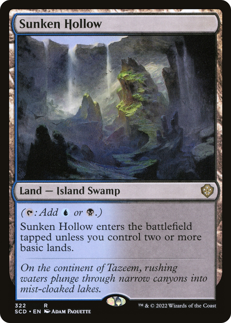 Sunken Hollow (SCD-322) [Starter Commander Decks] MTG Single Wizards of the Coast