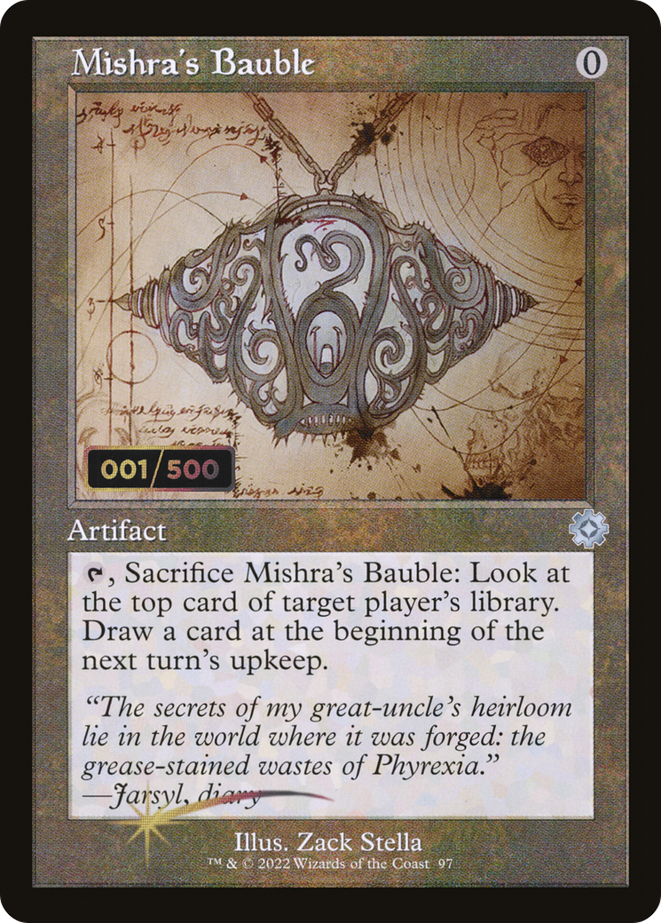 Mishra's Bauble (Schematic) (Serial Numbered) (BRR-097) [The Brothers' War Retro Artifacts] Foil MTG Single Wizards of the Coast
