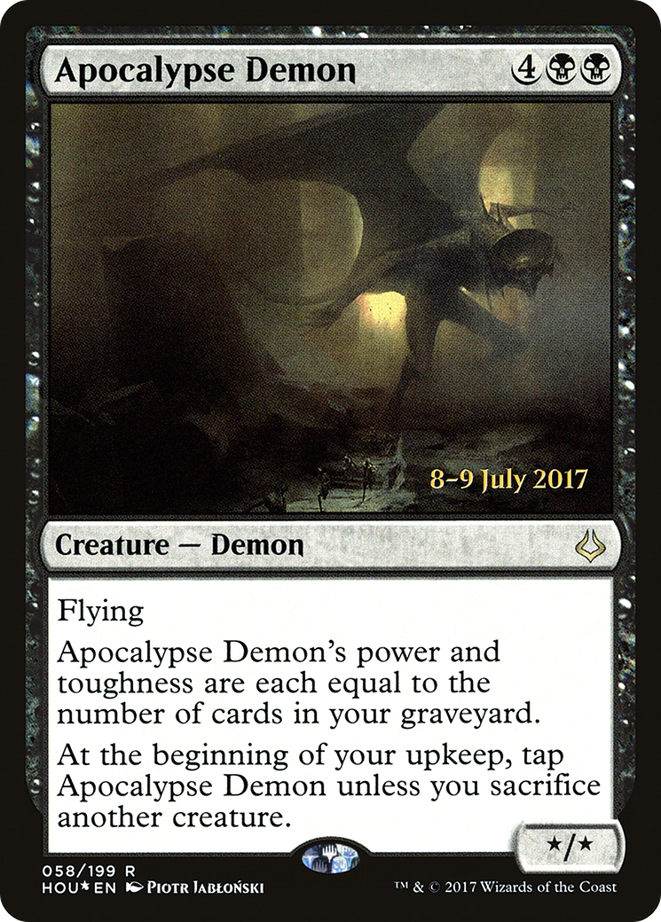 Apocalypse Demon (PRE-058) [Hour of Devastation Promos] Foil MTG Single Wizards of the Coast