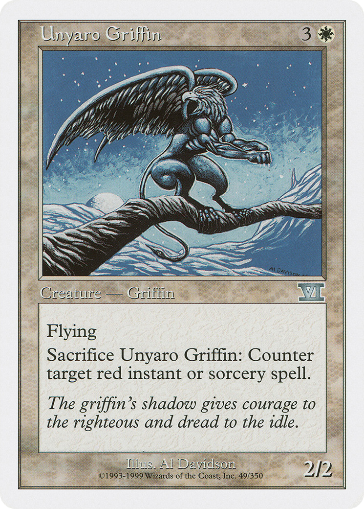 Unyaro Griffin (6ED-049) [Classic Sixth Edition] MTG Single Wizards of the Coast
