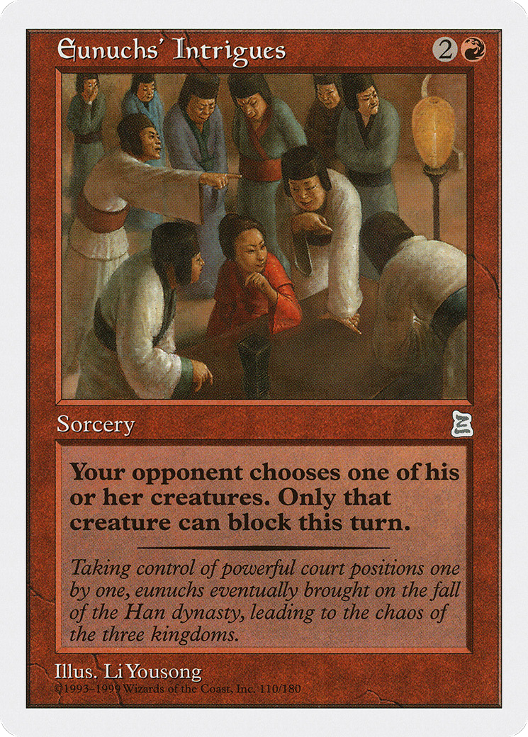 Eunuchs' Intrigues (PTK-110) [Oldschool] Portal Three Kingdoms MTG Single Wizards of the Coast