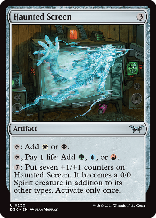 Haunted Screen (DSK-250) [Duskmourn: House of Horror] Foil MTG Single Wizards of the Coast