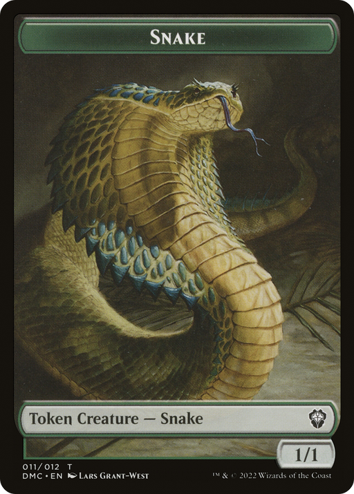 Snake (TDMC-011) [Tokens] Dominaria United Commander Tokens Foil MTG Single Wizards of the Coast
