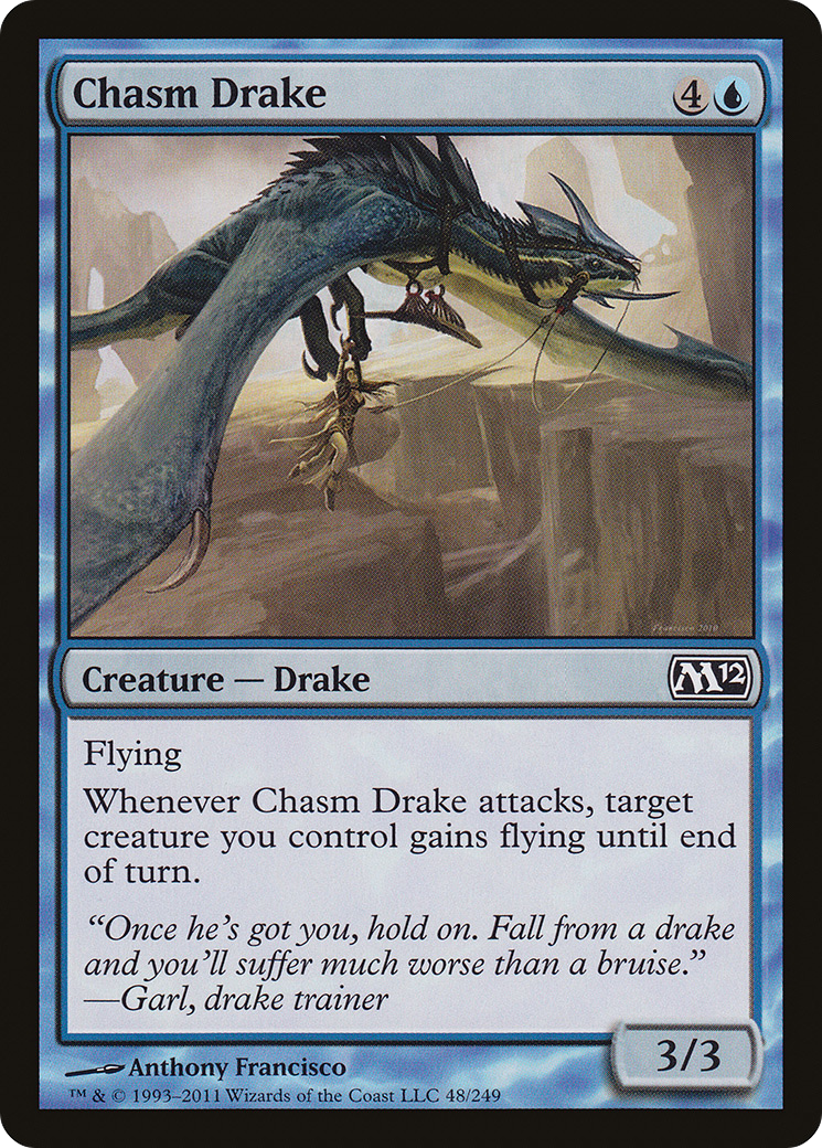 Chasm Drake (M12-048) [Magic 2012] Foil MTG Single Wizards of the Coast