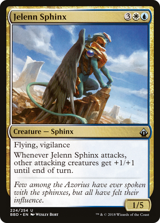 Jelenn Sphinx (BBD-224) [Battlebond] MTG Single Wizards of the Coast