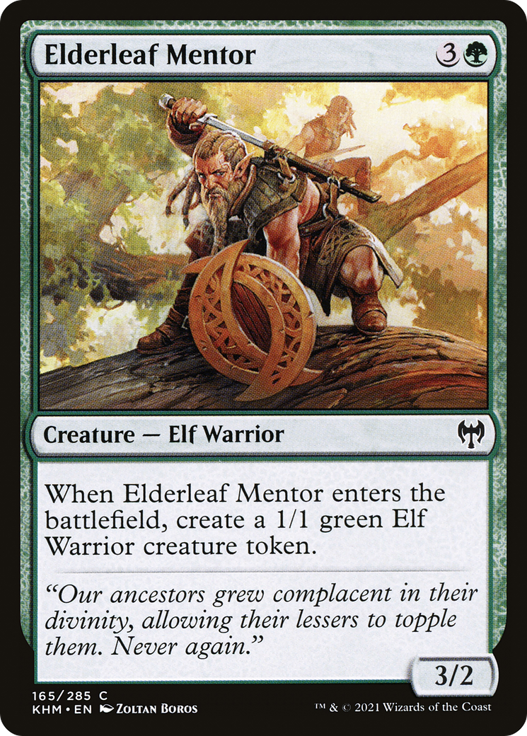 Elderleaf Mentor (KHM-165) [Kaldheim] Foil MTG Single Wizards of the Coast