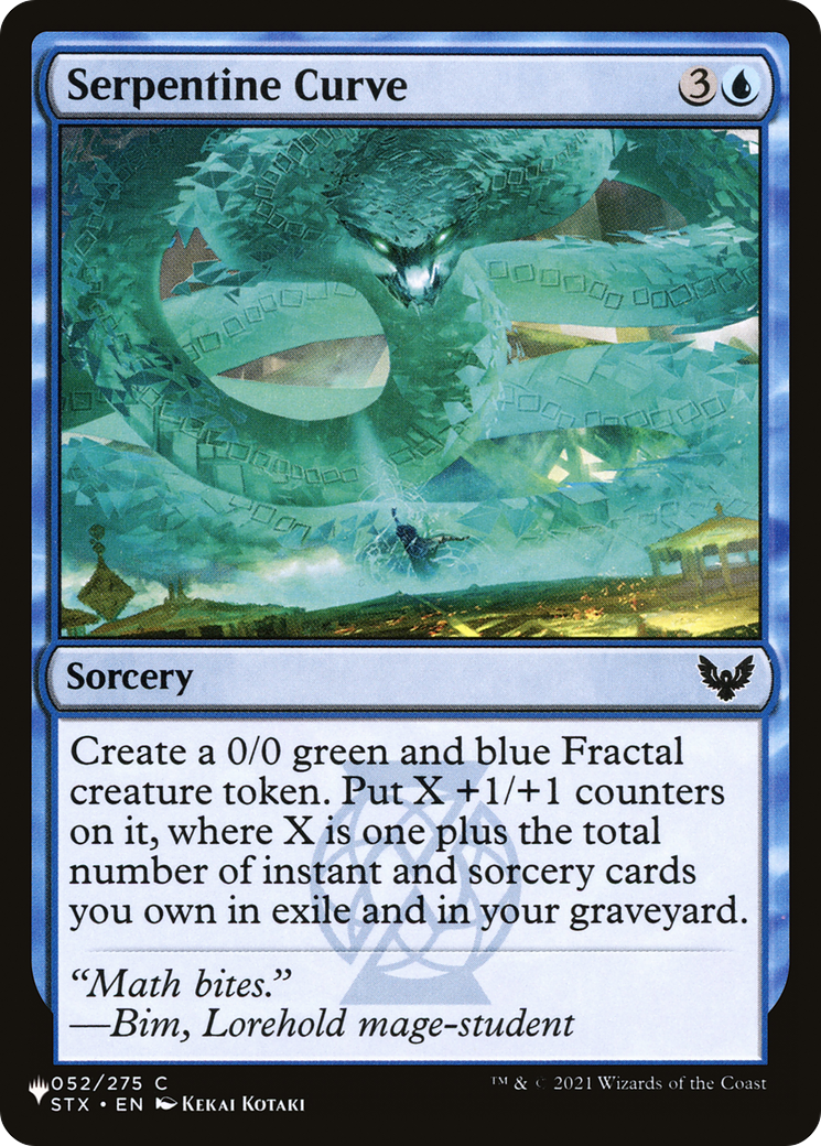 Serpentine Curve (LIST-STX-52) [Mystery Booster] The List MTG Single Wizards of the Coast